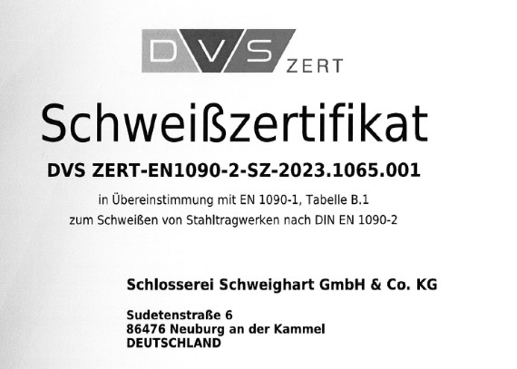 DVS ZERT-EN1090-2-SZ-2023.1065.001